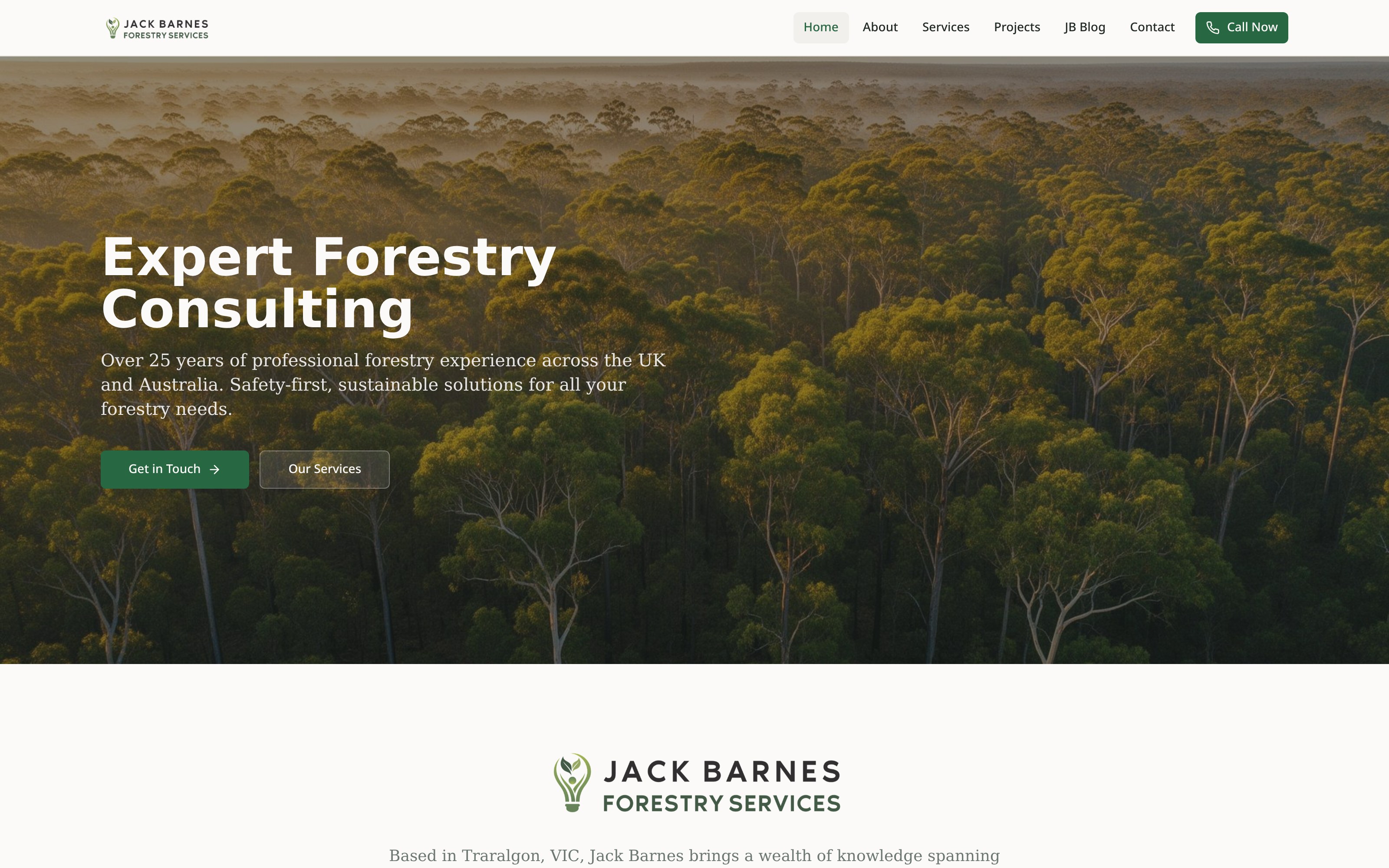 Jack Barnes Forestry Services website
